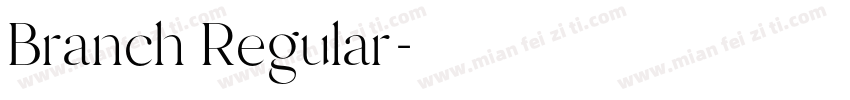 Branch Regular字体转换
